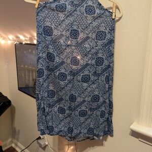 Ambiance Blue Patterned Dress
